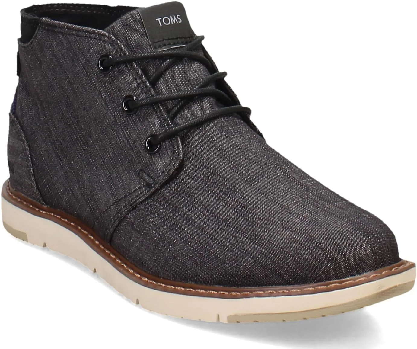 Мужские эспадрильи TOMS Navi выполнены в цвете и обрамлены деревянной рамой, черный