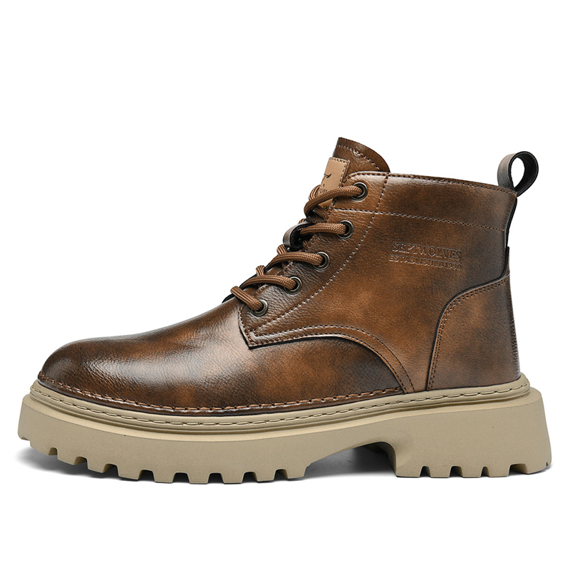 

SEPTWOLVES Коричневые короткие ботинки Martin для мужчин, цвет Brown