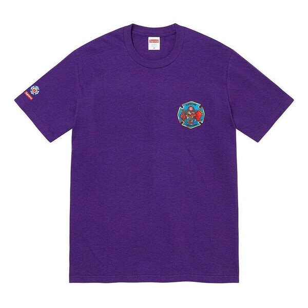 

Футболка winter t-shirt 'purple blue red' Supreme, фиолетовый