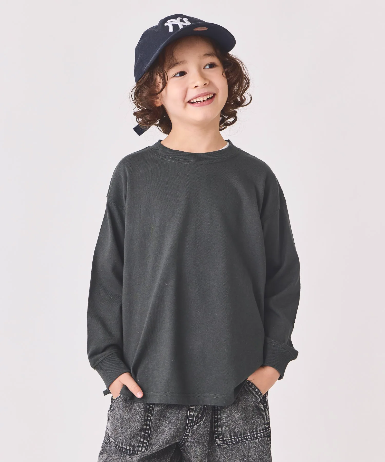Футболка с крупным силуэтом Ever Closet, Charcoal