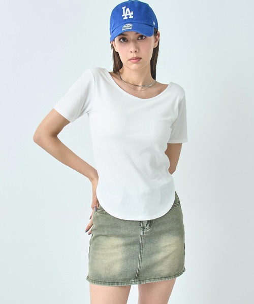 

Футболка с короткими рукавами, открытой спиной и чашечками ANAP, белый