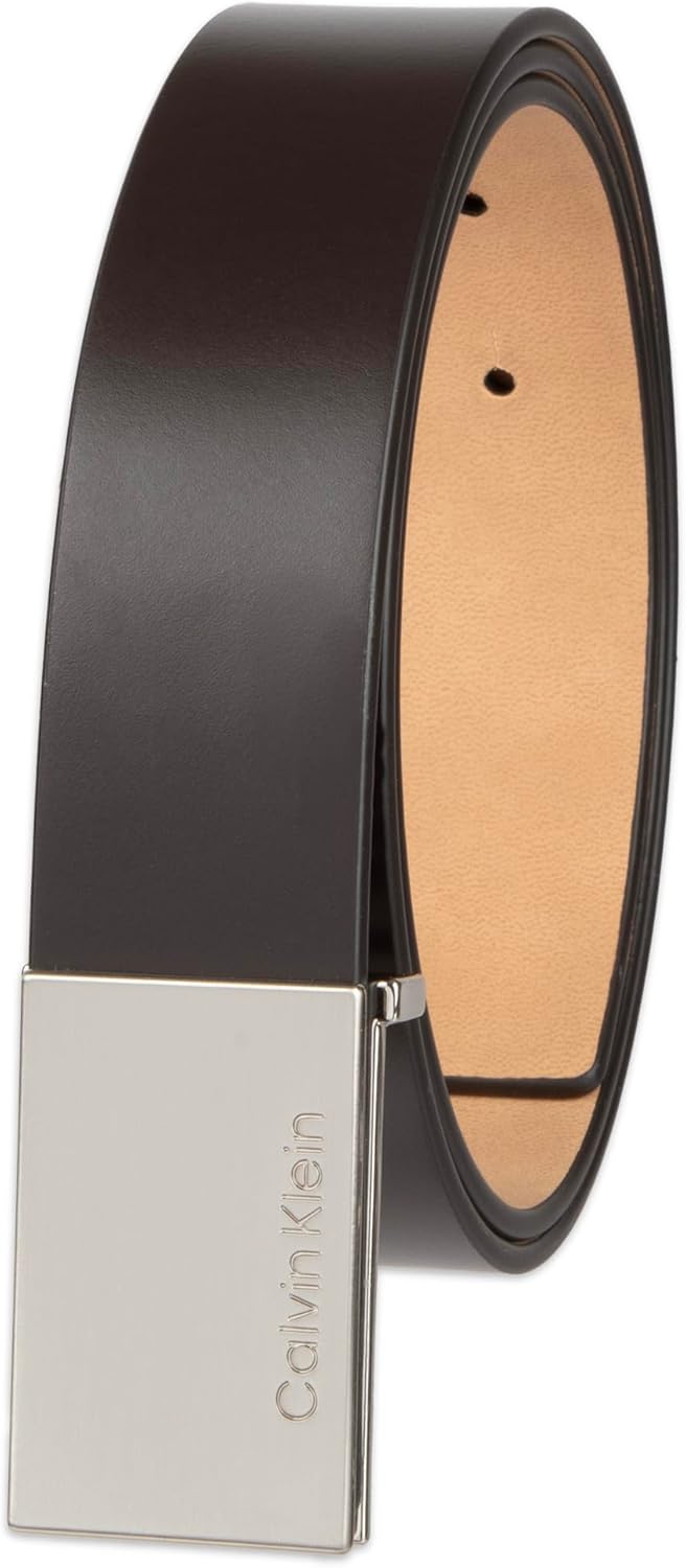 

Ремень Calvin Klein мужской повседневный с пряжкой и логотипом для джинсов и брюк, Brown