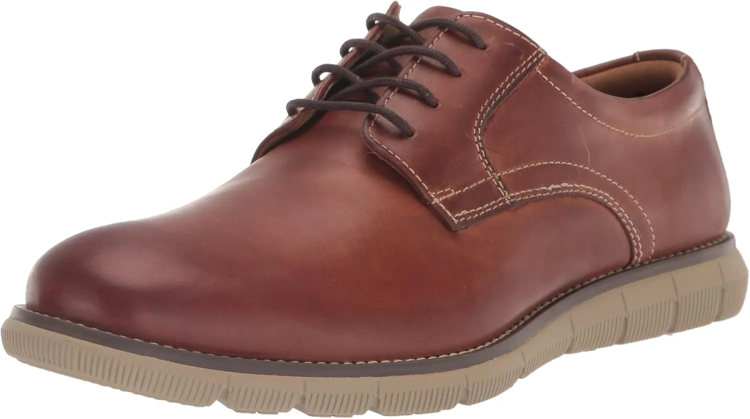 Johnston & Murphy Big Kid Holden Plain Toe Boys Dress Casual Lace-Up Shoe, коричневый — фото 3