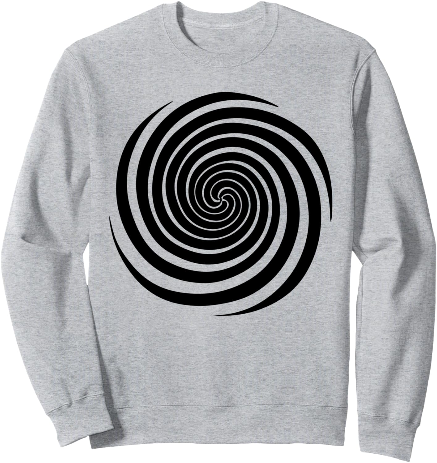 

Толстовка с изображением гипнотического графического оптического иллюзионного психоделического спирального круга Hypnosis Pattern, серый