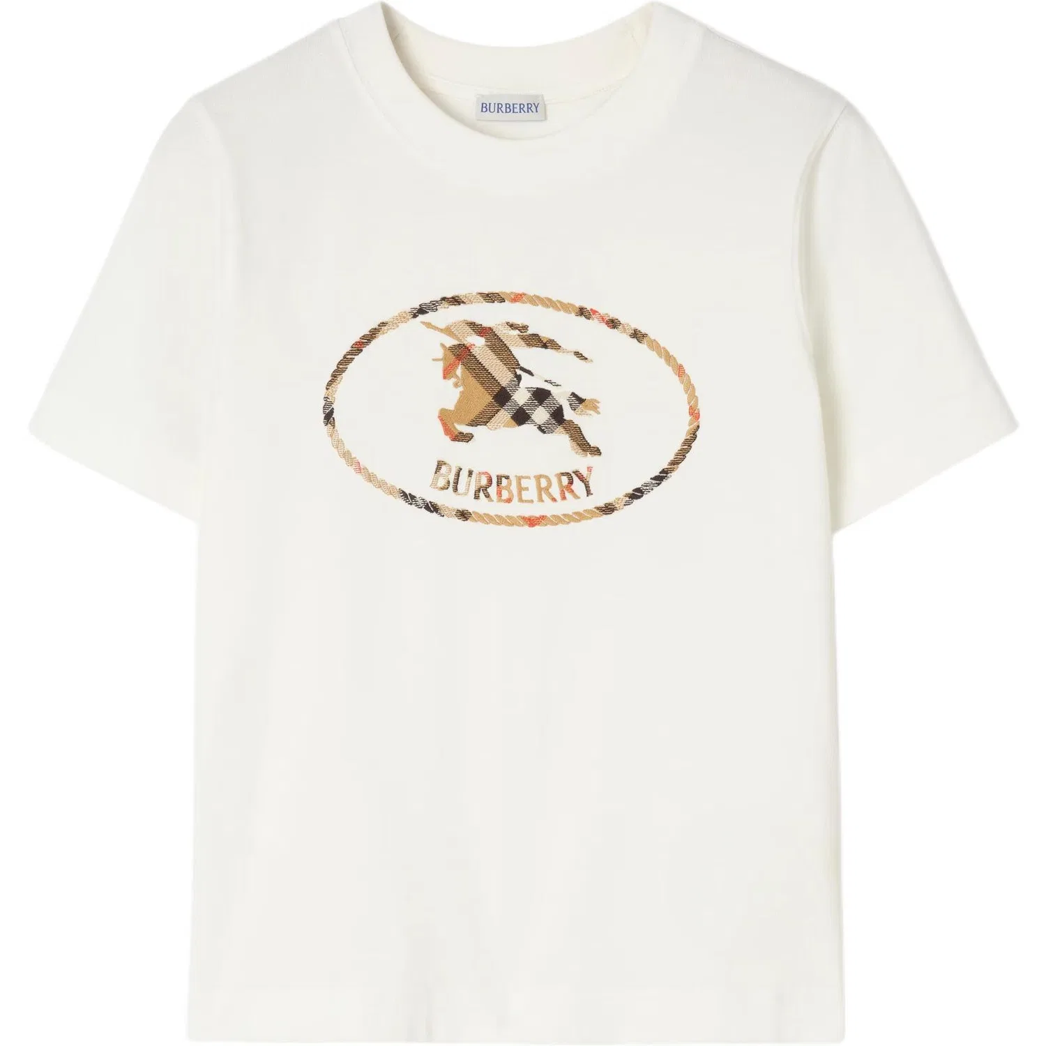 Футболка Burberry Knight Stamp, круглый вырез, песчано-бежевый