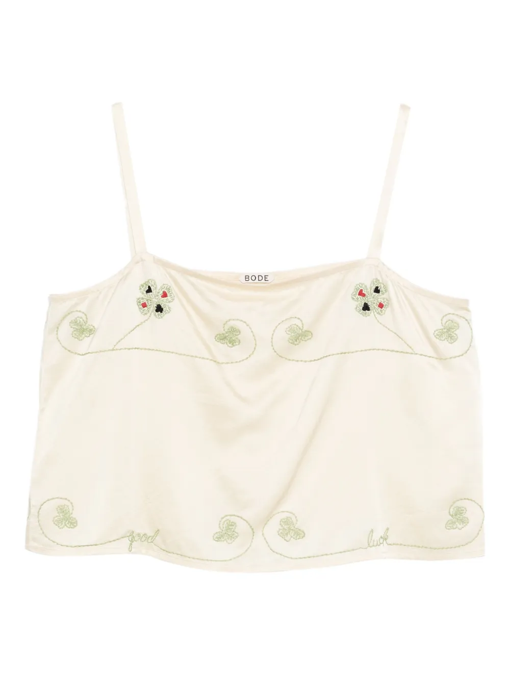 

Майка с цветочной вышивкой Bode, нейтральный