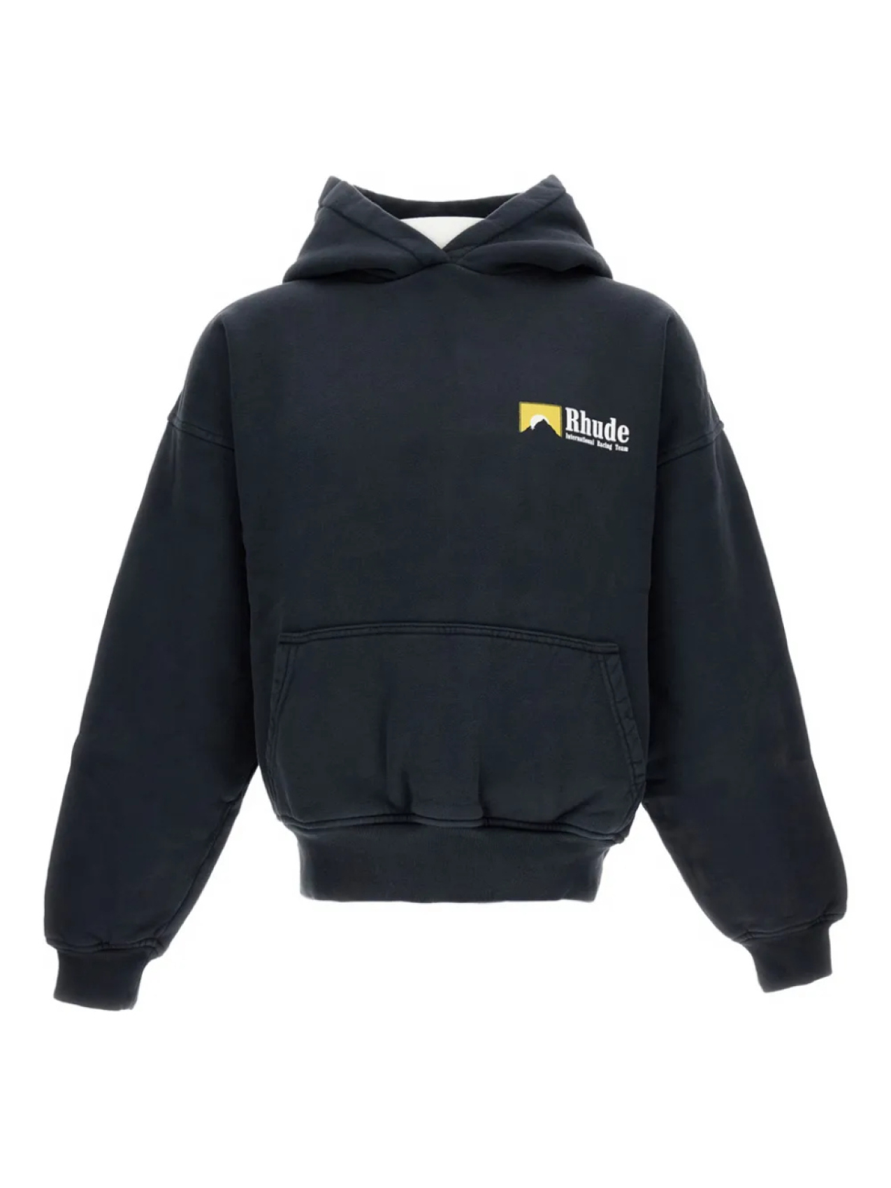 

Толстовка RHUDE с капюшоном и ребристыми манжетами, черный