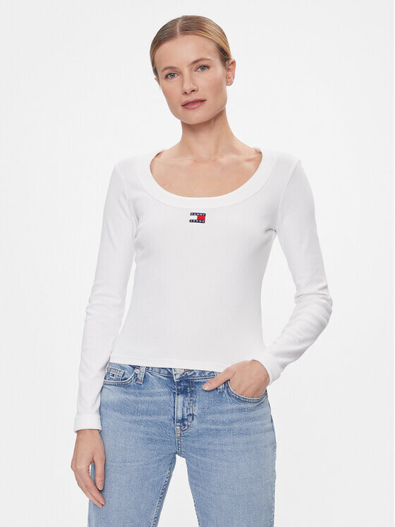 

Узкая блузка Tommy Jeans, белый