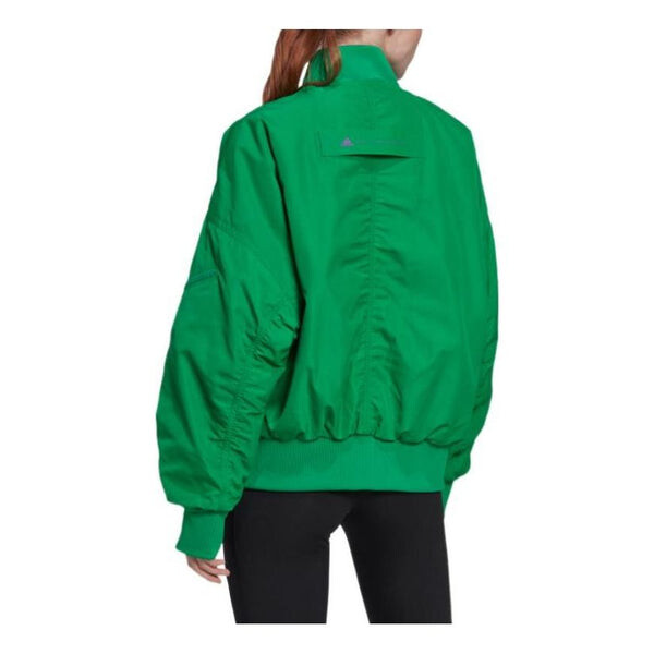 Куртка от Stella McCartney тканая куртка-бомбер Adidas, зеленый — фото 3