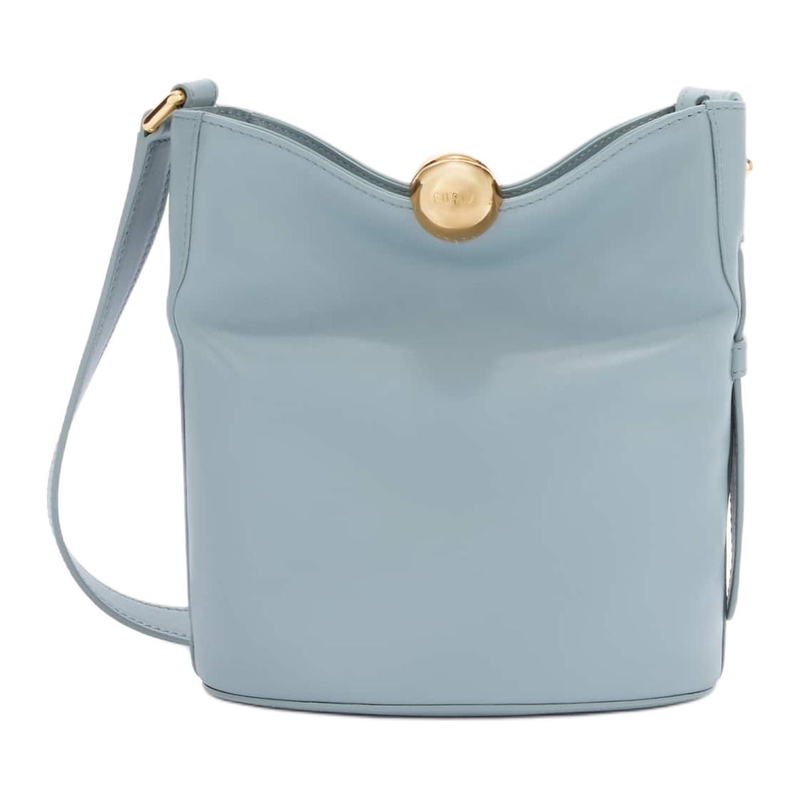

Furla Миниатюрная кожаная сумка-ведро через плечо женская светло-голубая