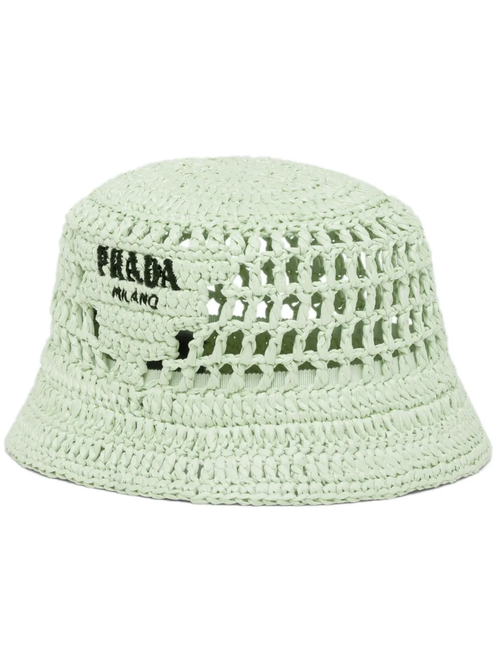 

Панама с вышитым логотипом Prada, зеленый