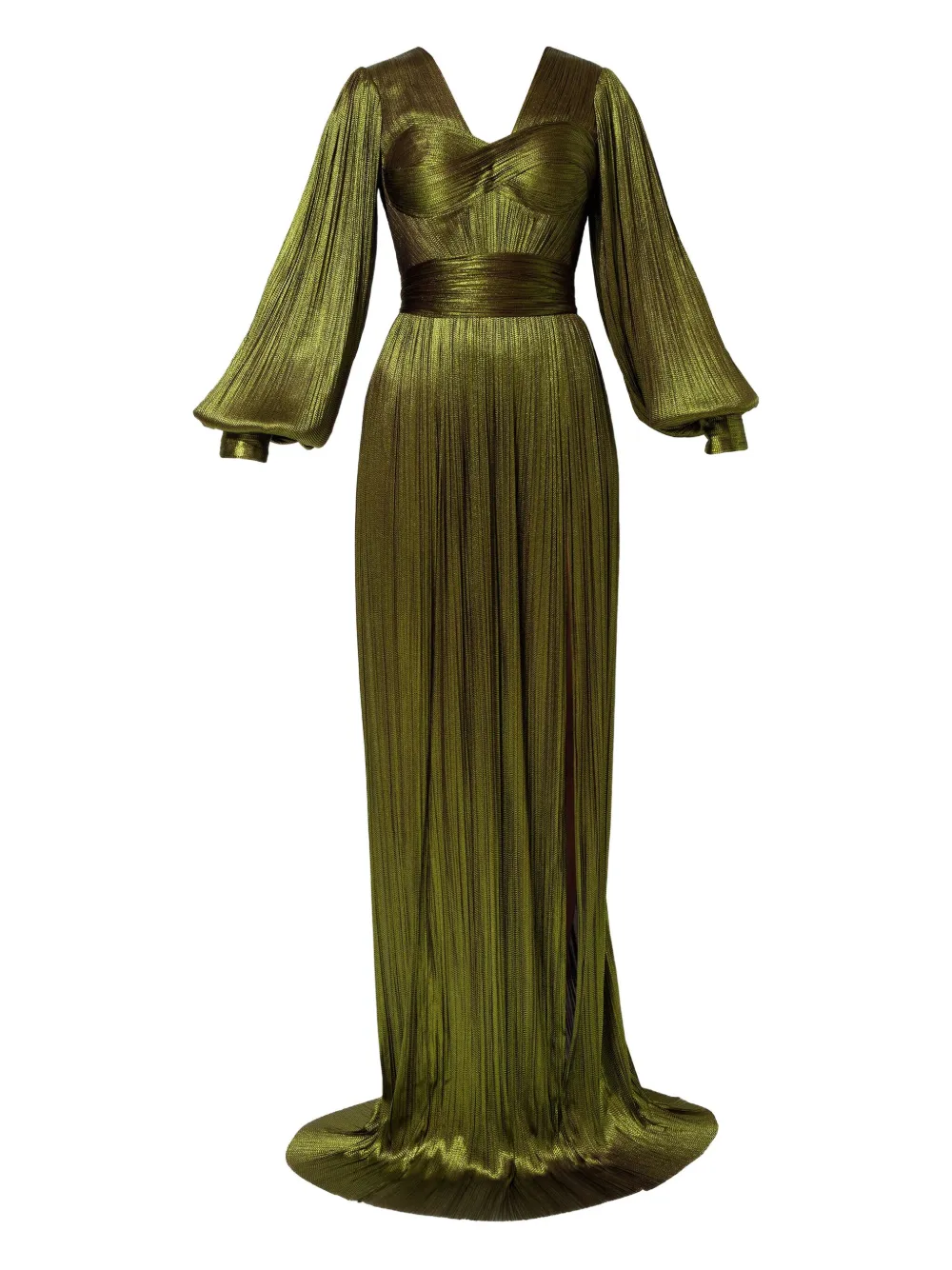 

Платье с плиссировкой и длинными рукавами Iris Serban, зеленый