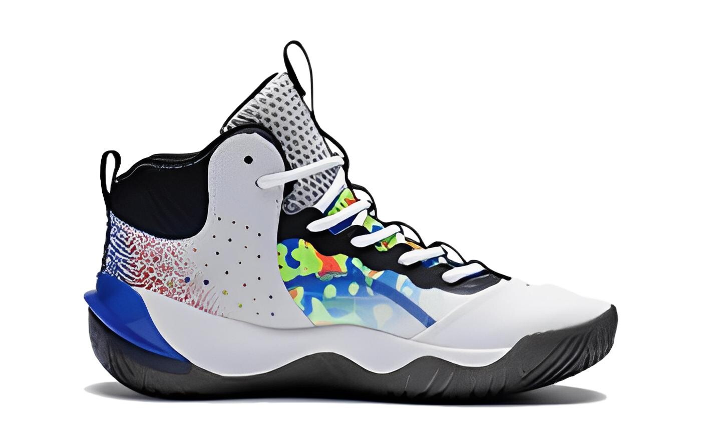 Баскетбольные кроссовки Pioneer Team 3.0 для детей GS High-top белые/королевские синие Lining Young — фото 2
