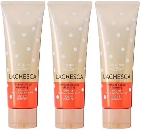 Гель для умывания KOSE SOFTYMO Lachesca Premium Hot Gel Cleansing, 200 г, аромат лимонно-имбирный