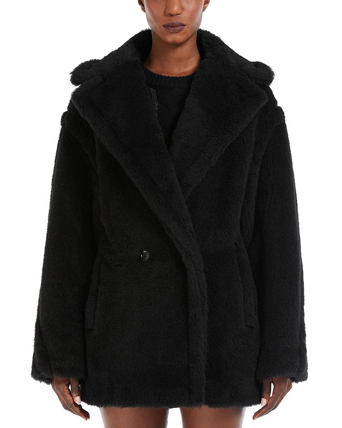 

Пальто Тедди цвета Фуксии Max Mara, черный