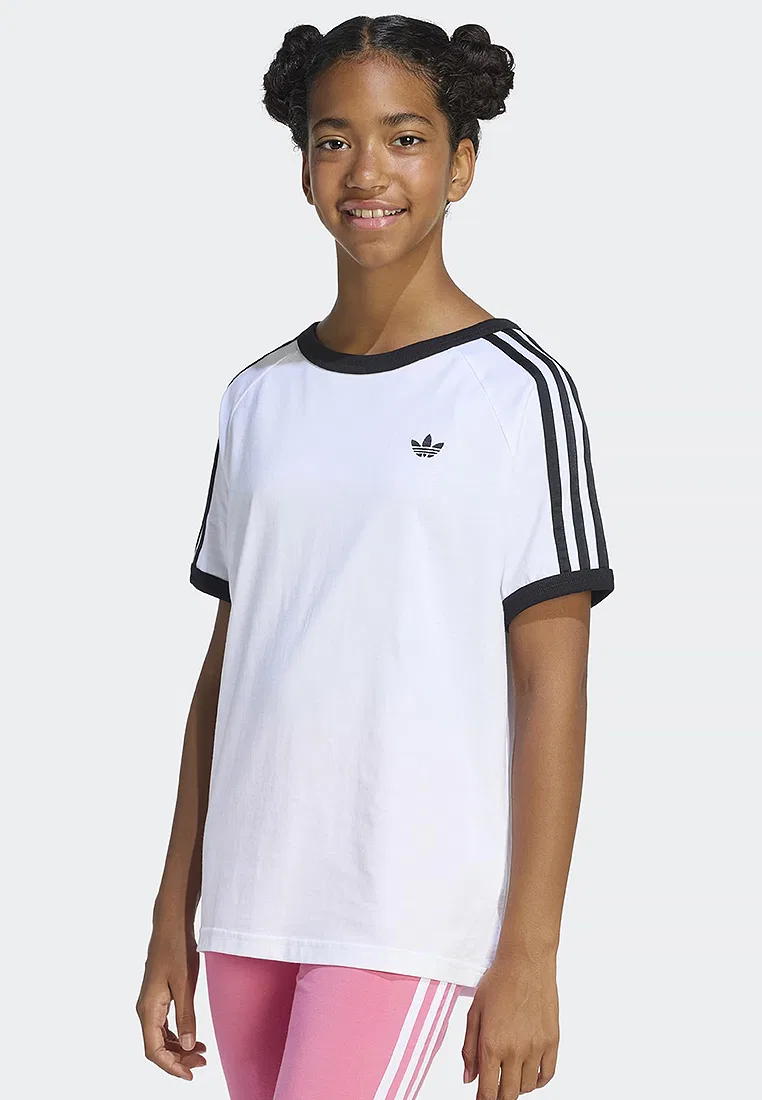 Футболка, три полоски, adidas, белый — фото 2