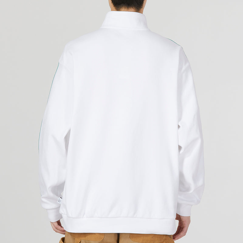 Худи adidas Half-Zip Top 'White Green', белый — фото 4