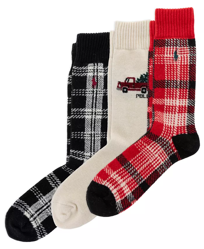 

Мужской подарочный набор из 3 пар носков Truck Shirting Plaids Polo Ralph Lauren, красный