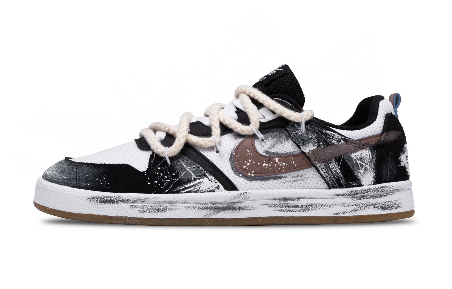 

Nike Кроссовки для скейтбординга SB Alleyoop Spider Web Low top мужские белый черный