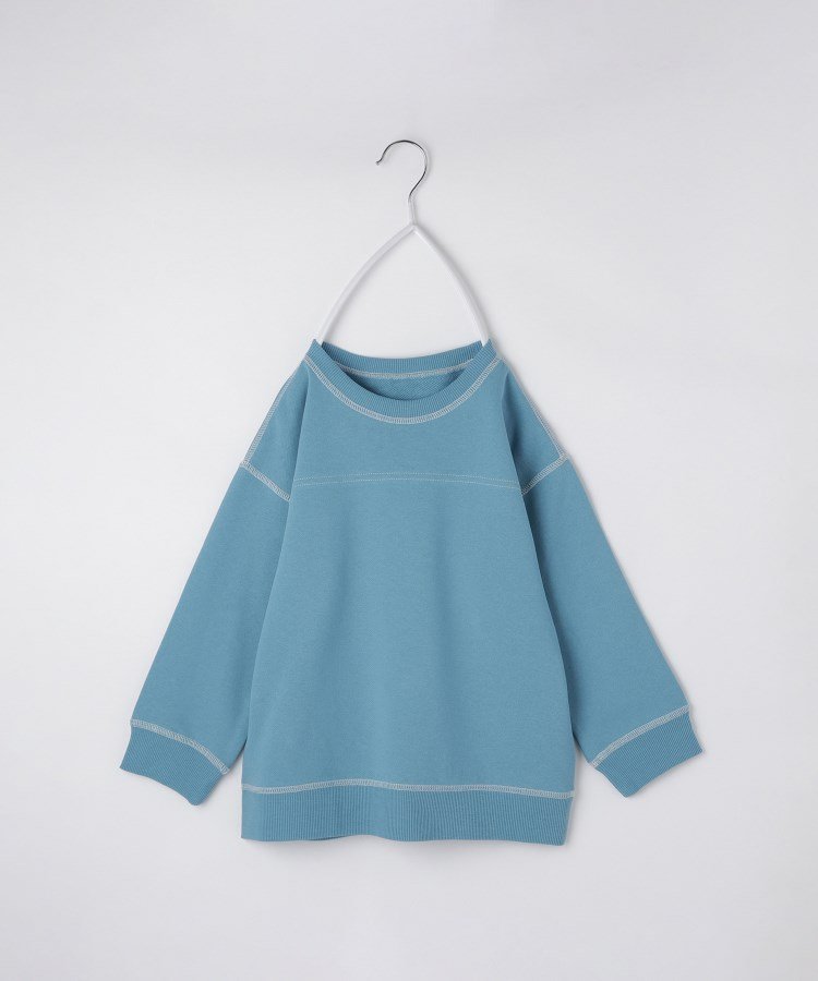 Флисовый пуловер с цветной фиксацией THE SHOP TK, Blue(092)