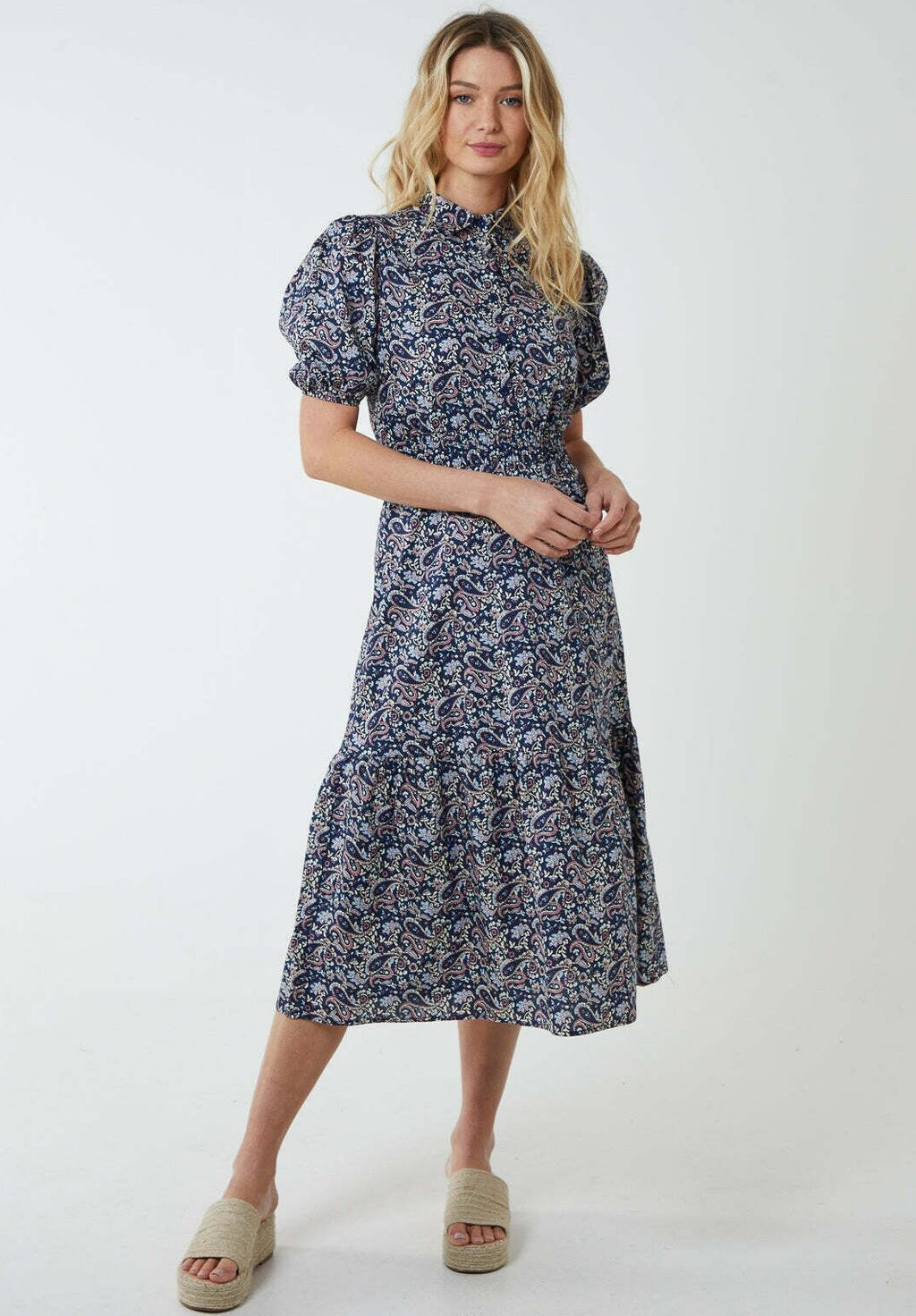 

Платье-рубашка VOLUME PUFF SLEEVE MIDI Blue Vanilla, синий