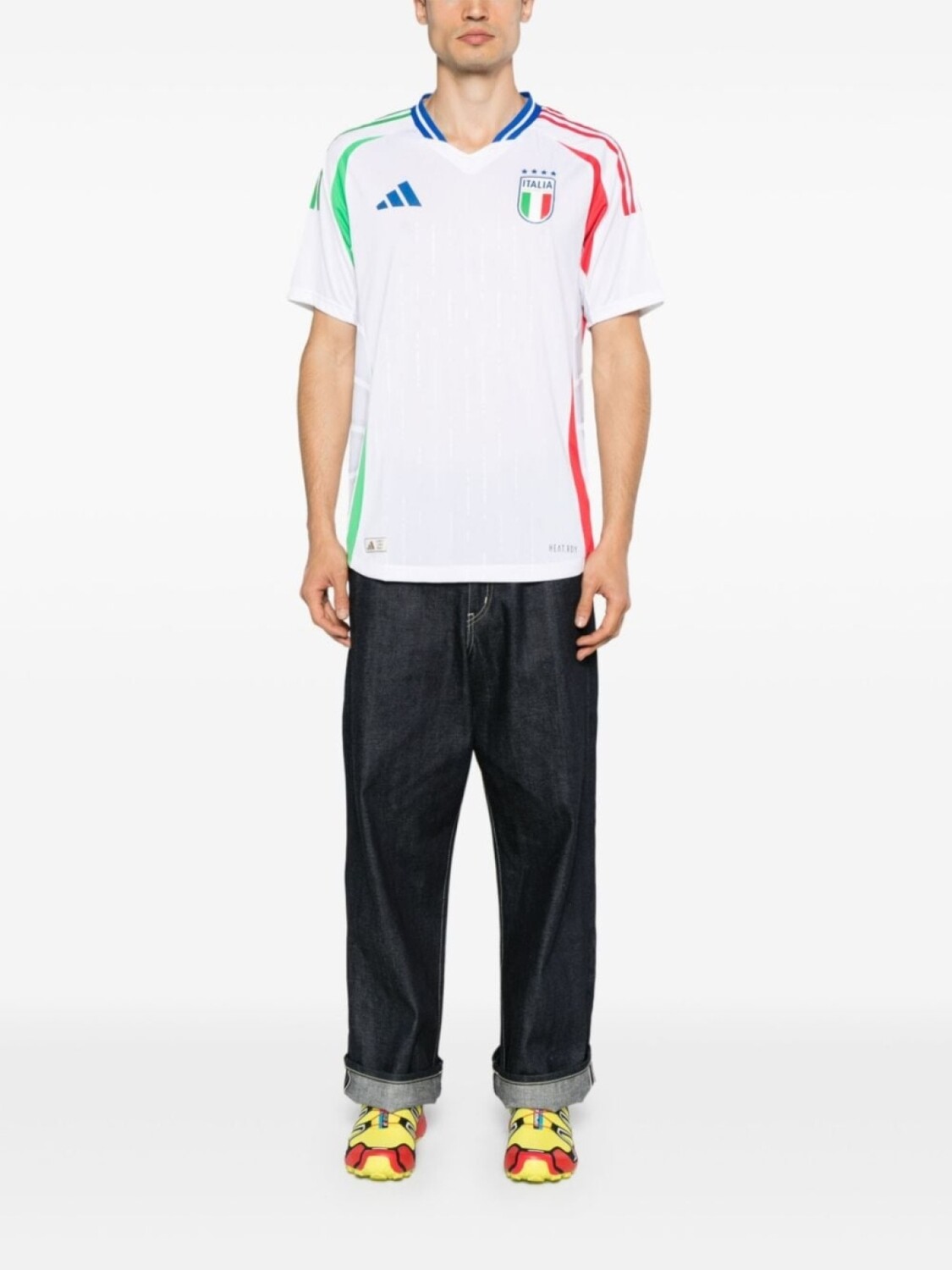 

Adidas футболка Italy 2024 Away из джерси, белый