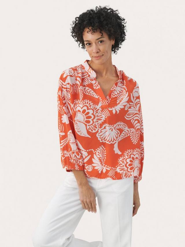 

Ginevera топ с витиеватым цветочным принтом Part Two, Mandarin Red