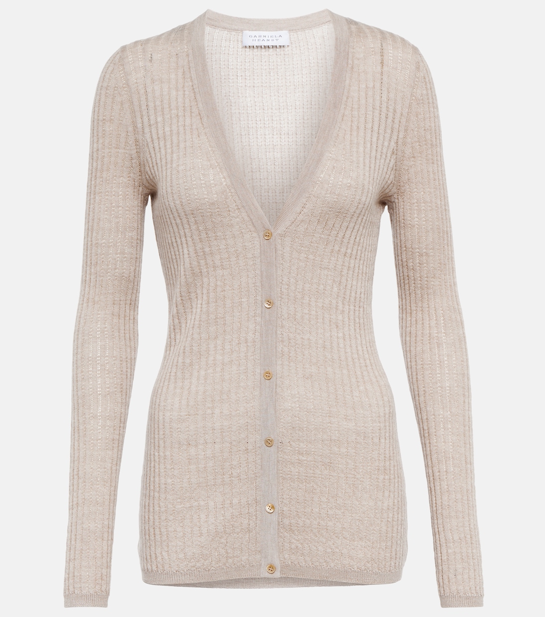 

Кардиган из кашемира и шелка Emma pointelle Gabriela Hearst, Oatmeal