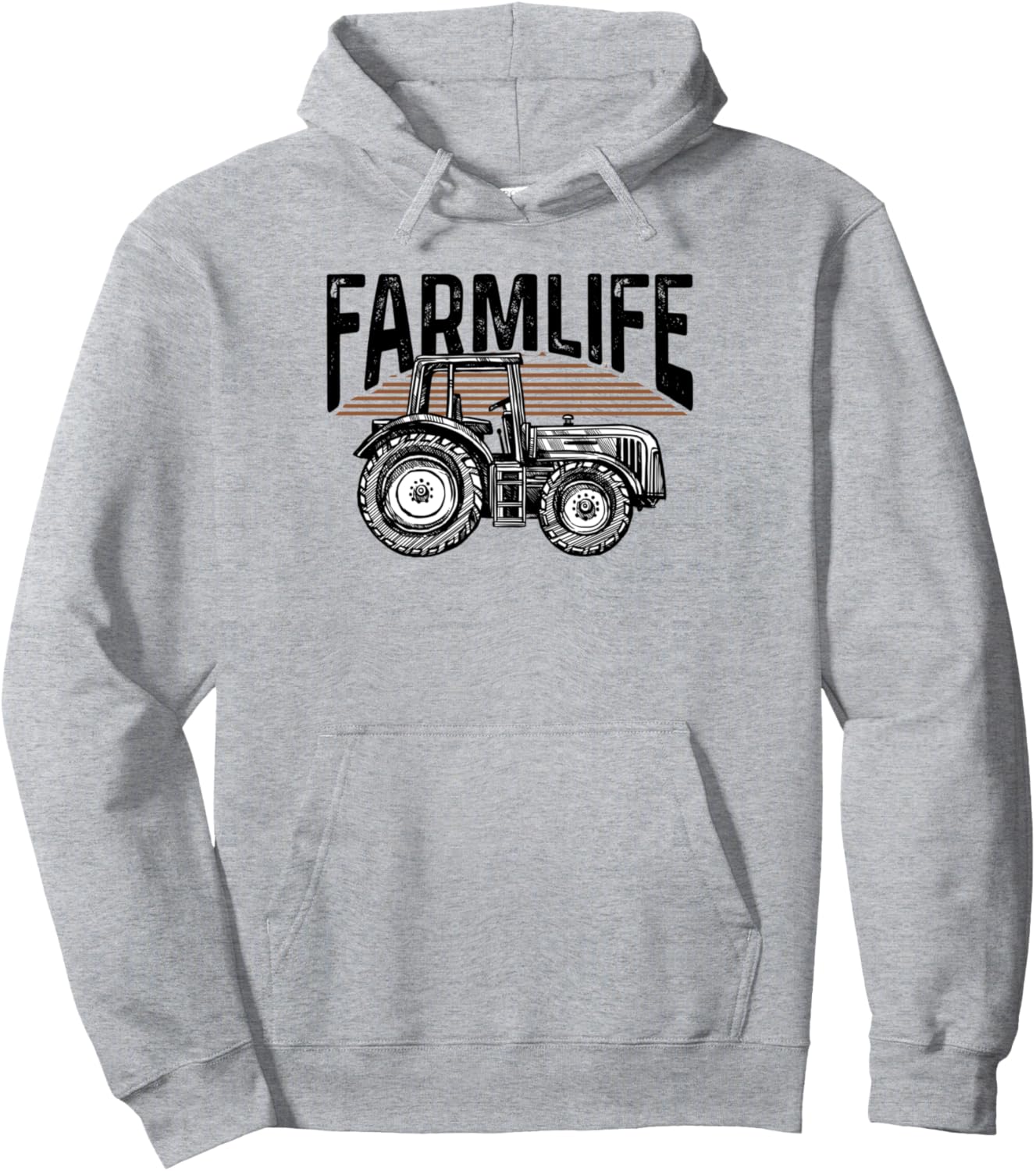 

Худи с графическим изображением сельскохозяйственного трактора в стиле Сельская жизнь Tractor Gift Idea Agriculture Farmer Agriculteur, серый