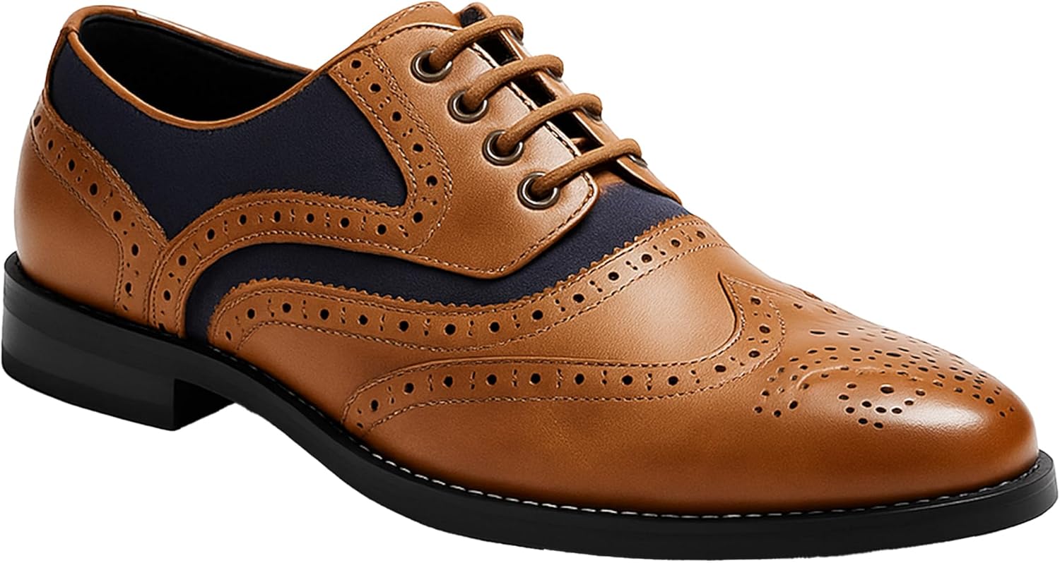 

Мужские и детские оксфорды из замши и кожи с крыльями-броугами для свадеб и любых мероприятий Sirri, синий