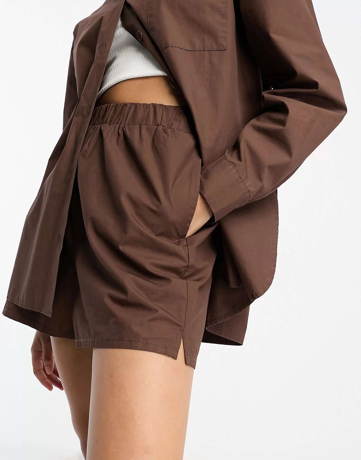 

Шоколадные шорты без рукавов ASOS