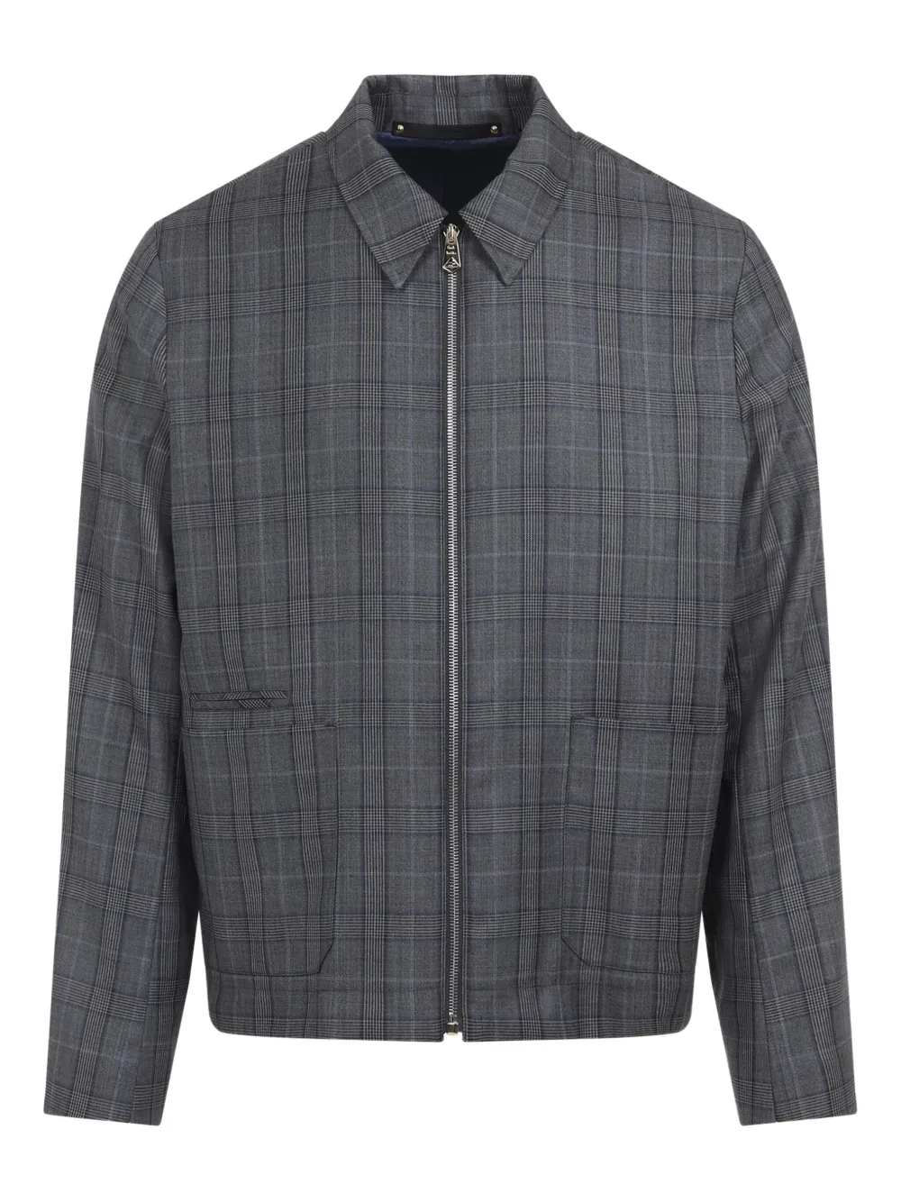 

Клетчатая куртка на молнии Paul Smith, серый