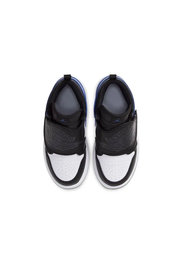 Кроссовки sky jordan 1 hightop, белые/спортивные, сине-черные Jordan, White/Sport Blue-Black — фото 2