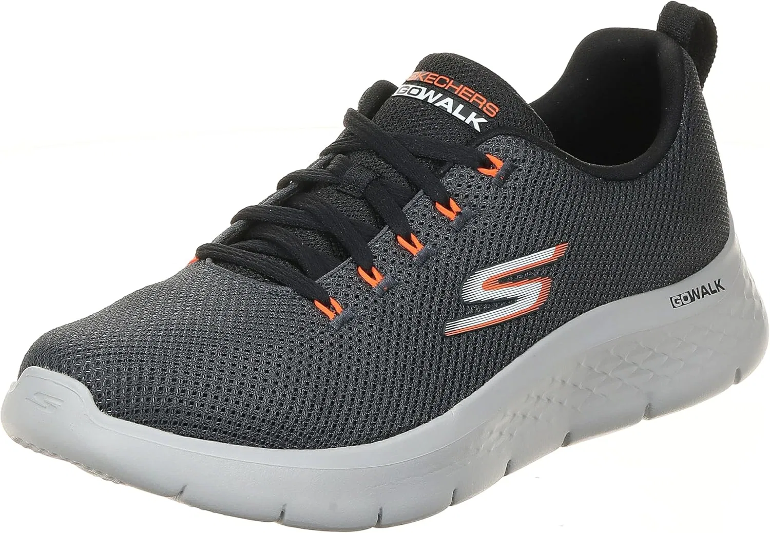 Кроссовки Skechers Go Walk Flex - Quota для мужчин, Charcoal And Black Textile