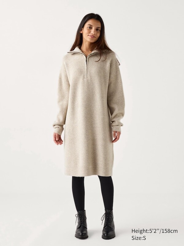 

Платье из пряжи - суфле Uniqlo, бежевый