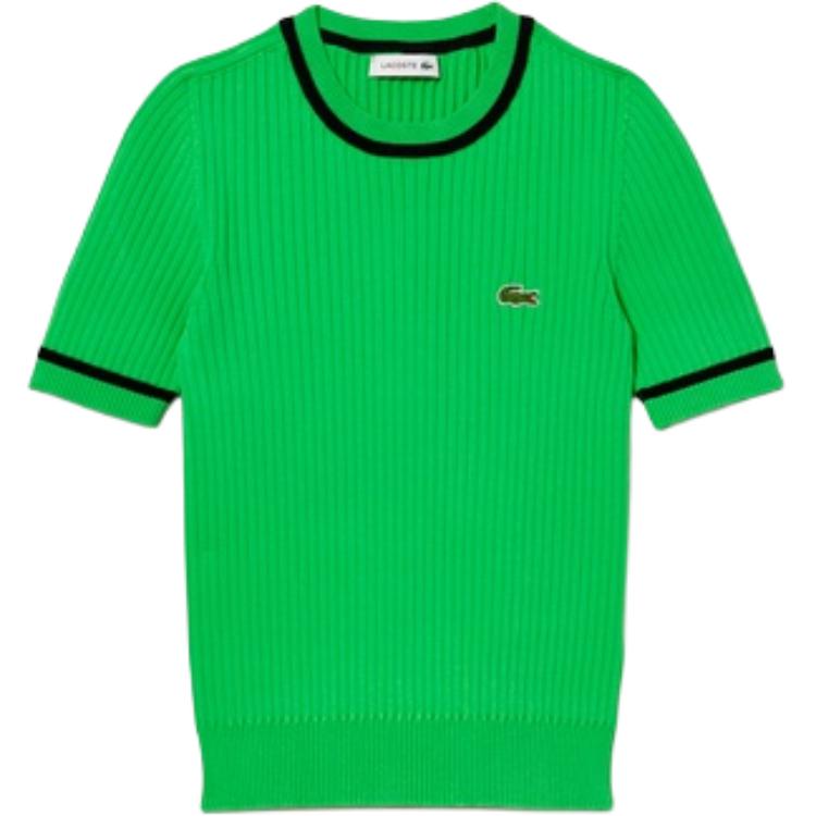 

LACOSTE Футболка женская зеленая, Зеленый, LACOSTE Футболка женская зеленая