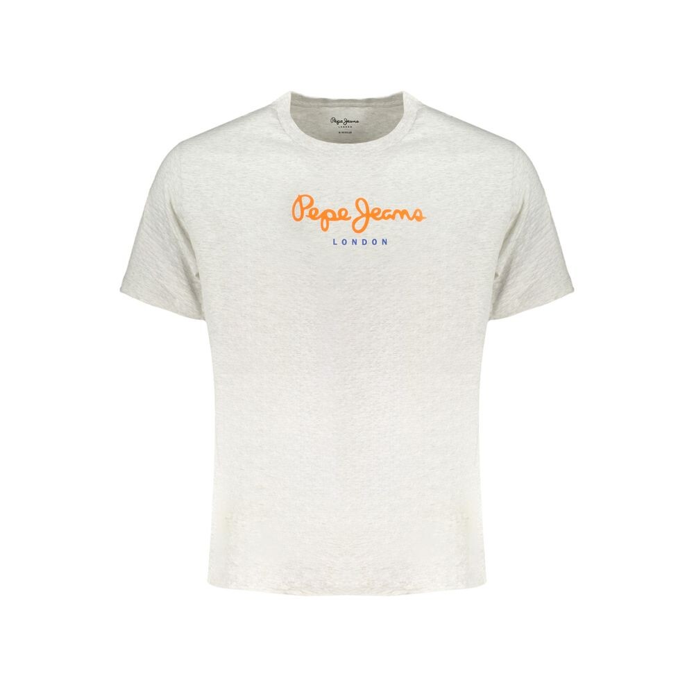 

Серая хлопковая футболка Pepe Jeans
