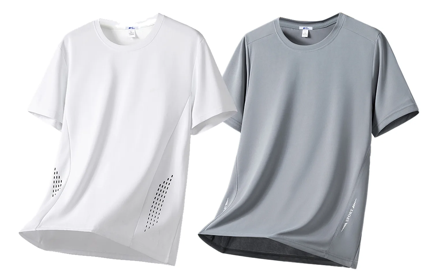 Коллекция "Riding The Wind" спортивная одежда унисекс WARRIOR, 21 White+17 Gray (2 Pack Ice Silk T-Shirt)
