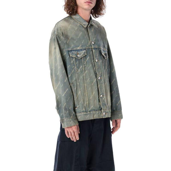 Куртка denim jacket large fit 'light japanese indigo' Balenciaga, индиго — фото 4