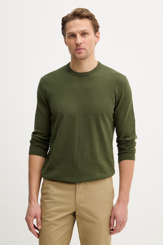 

Хлопковый свитер United Colors of Benetton, зеленый