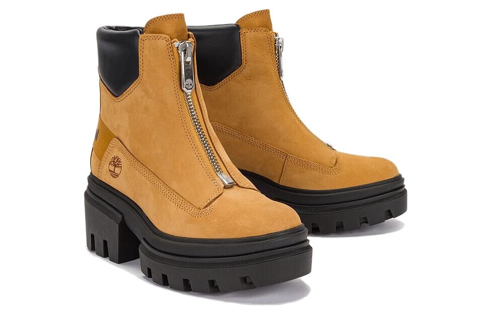 Ботинки женские Timberland Everleigh с молнией, коричневый — фото 4