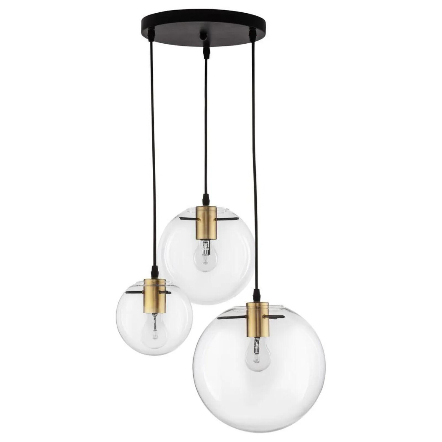 

Подвесная лампа click-licht, 21,25x21,25x170 см, прозрачный/черный