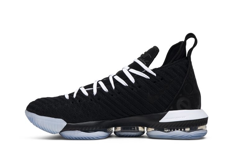 Кроссовки Nike LeBron 16 'Equality - White Black', черный — фото 3