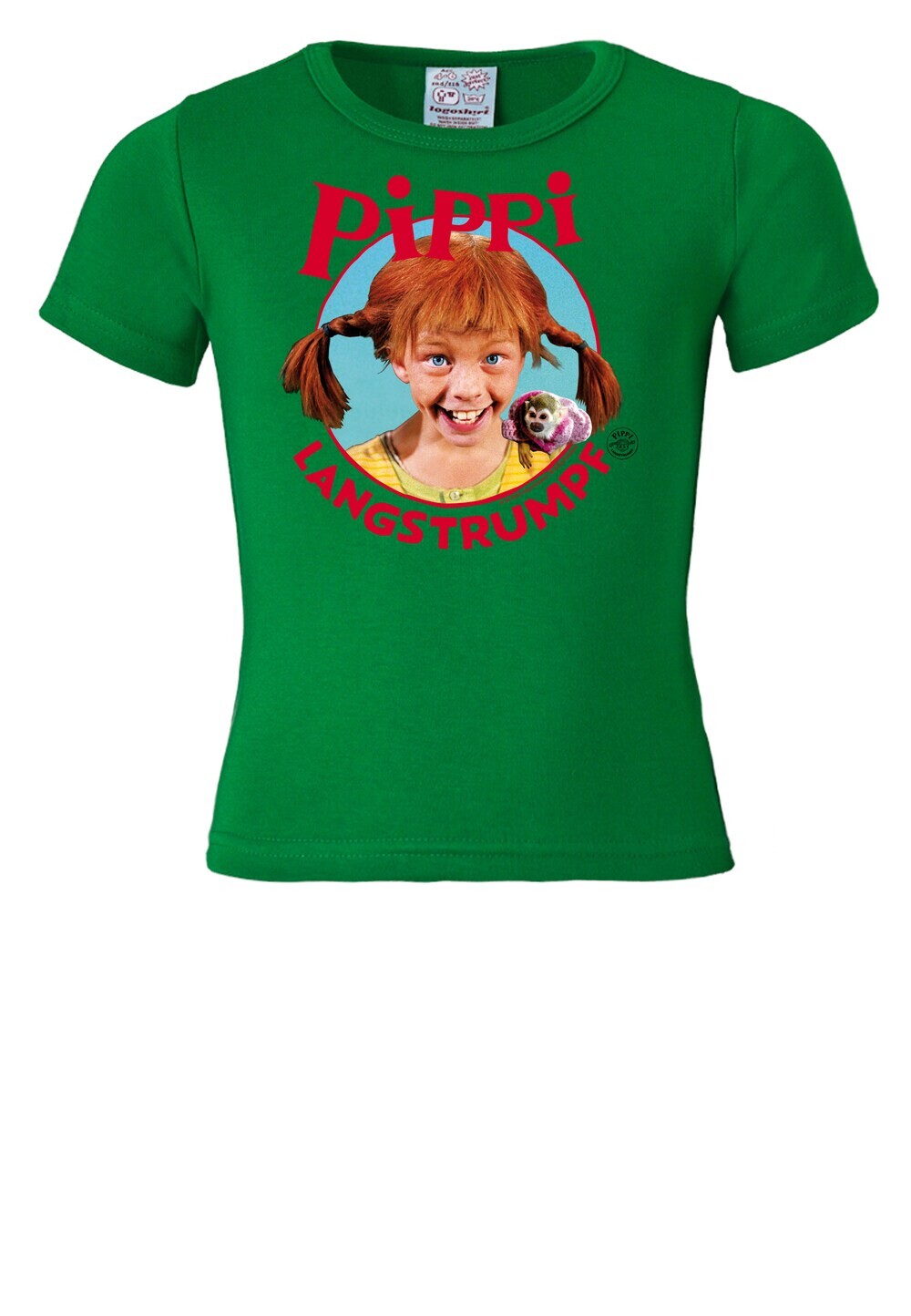 

Футболка детская Logoshirt с принтом Пеппи, зеленый