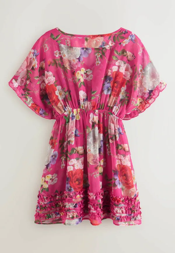 Кафтан-Платье прямого кроя с цветочным принтом Baker By Ted Baker, Pink — фото 2