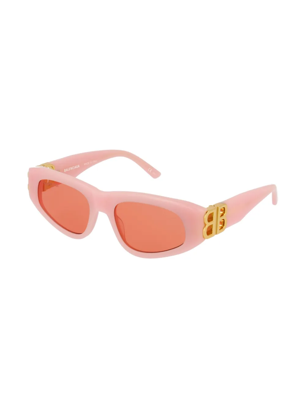 Солнцезащитные очки BB0095S в прямоугольной оправе Balenciaga Eyewear, розовый — фото 2