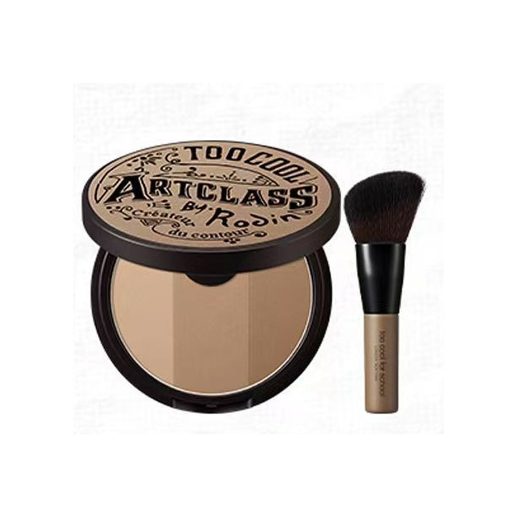 

Хайлайтер Toocoolforschool Powder Highlighter 3D Effect Contour Side Shadow Nose Highlight Tricolor Contouring Palette Too Cool For School, two-piece set: #size 1.5 color correcting palette+correcting brush