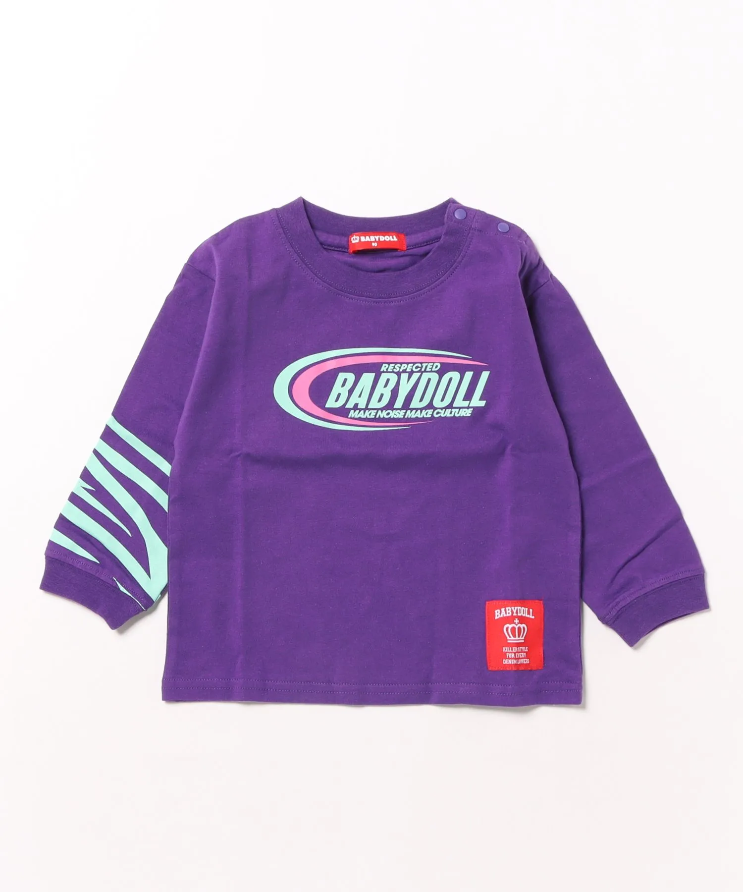 Детская футболка с круглым логотипом BABYDOLL 1614K белая — фото 2