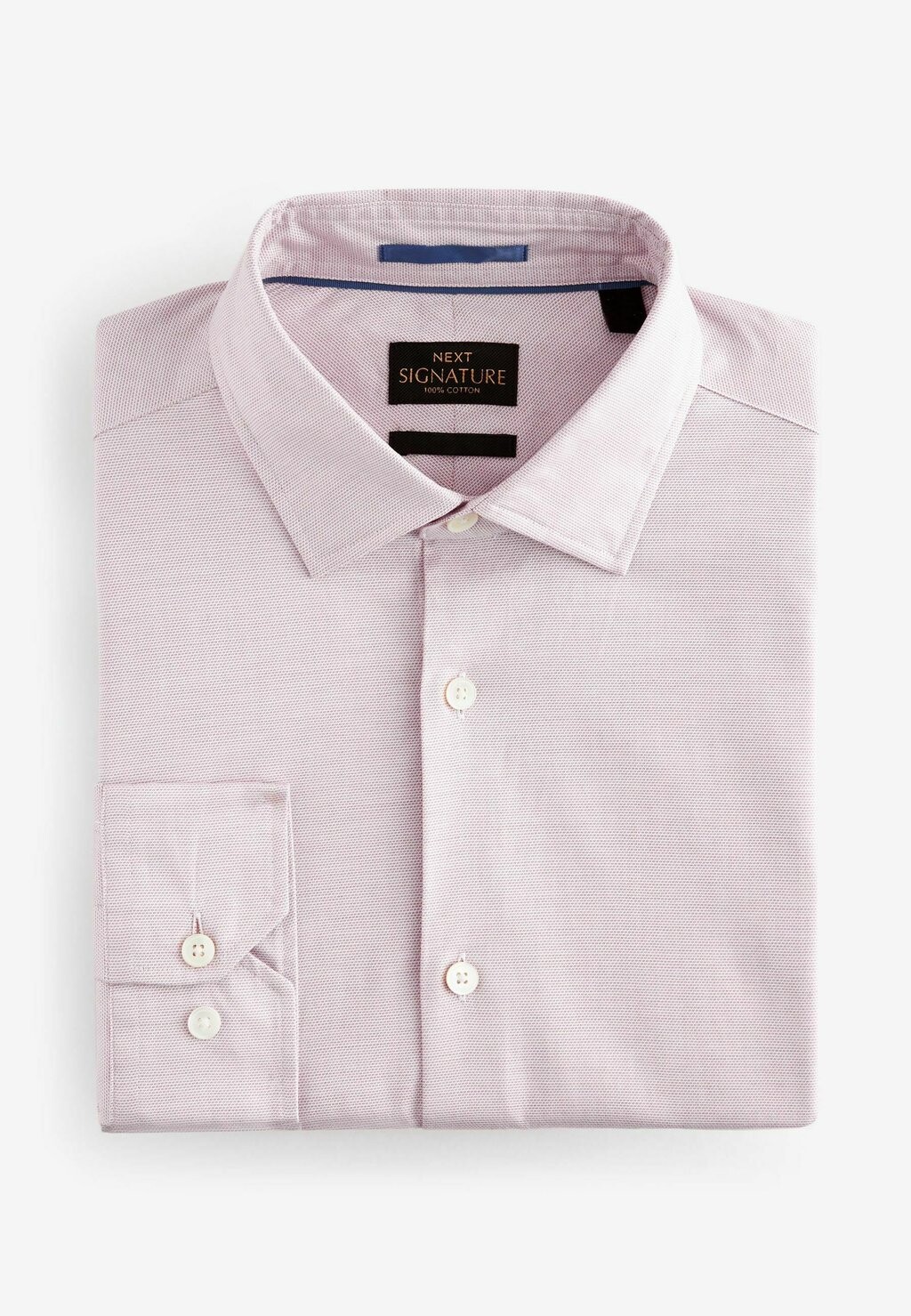 

Рубашка Textured Single Cuff Signature Slim Fit Next, светло-розовая