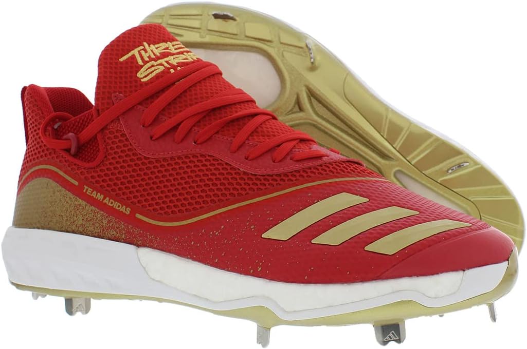 Adidas Men's Icon V Bounce Baseball бутсы, красный/золотой/белый — фото 4